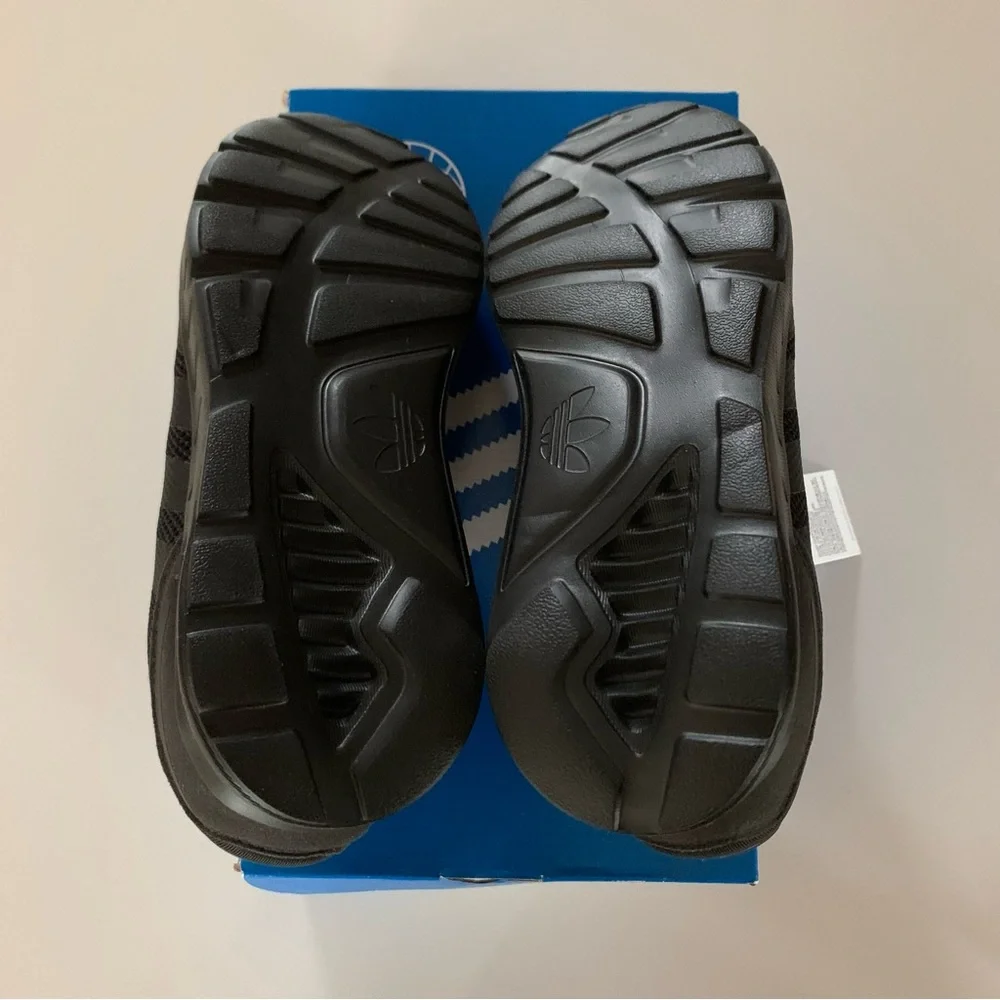Adidas Kid’s Size 3 ZX 1K C Black Sneakers - Picture 4 of 8